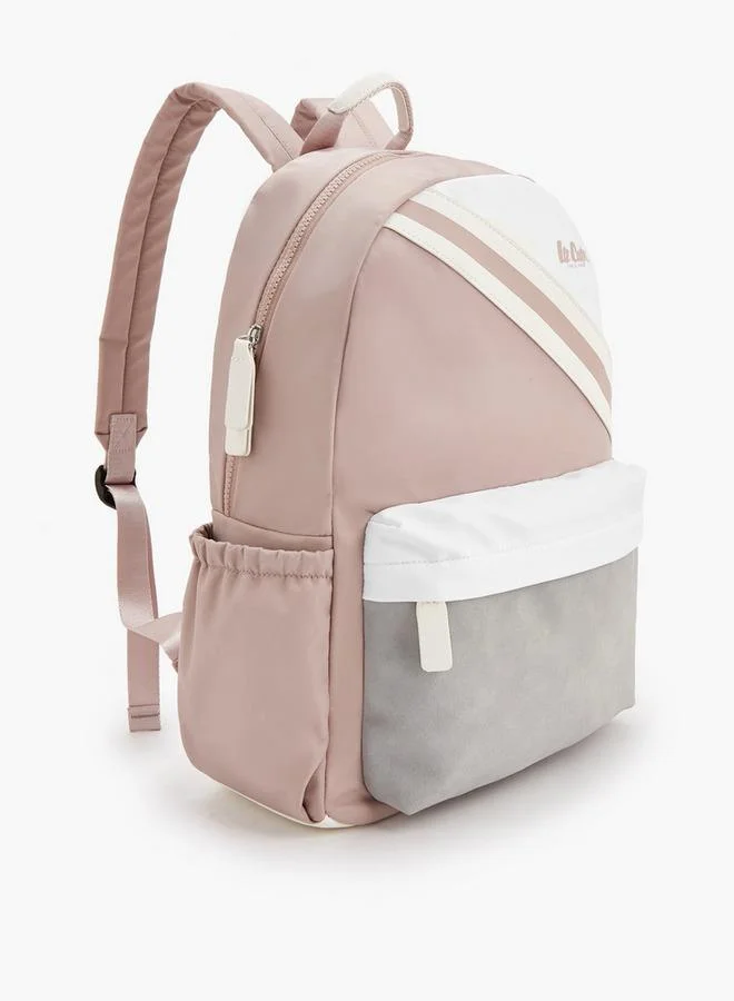 Lee Cooper  Logo Print School Backpack With Adjustable Shoulder Straps  | Best Price UAE