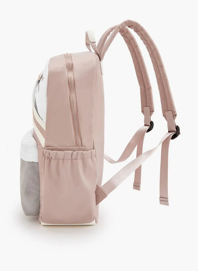 Lee Cooper  Logo Print School Backpack With Adjustable Shoulder Straps  | Best Price UAE