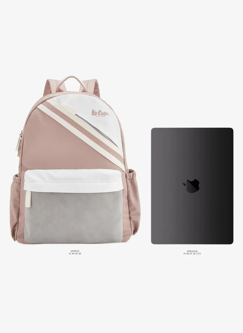 لي كوبر Logo Print School Backpack With Adjustable Shoulder Straps
