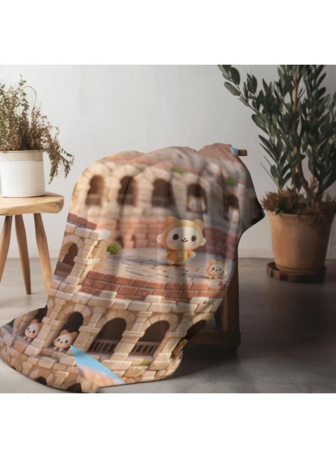 general Baby and children's cartoon flannel thin blanket (warm and comfortable, suitable for sleep, game use) 70cm*100cm - Image 3