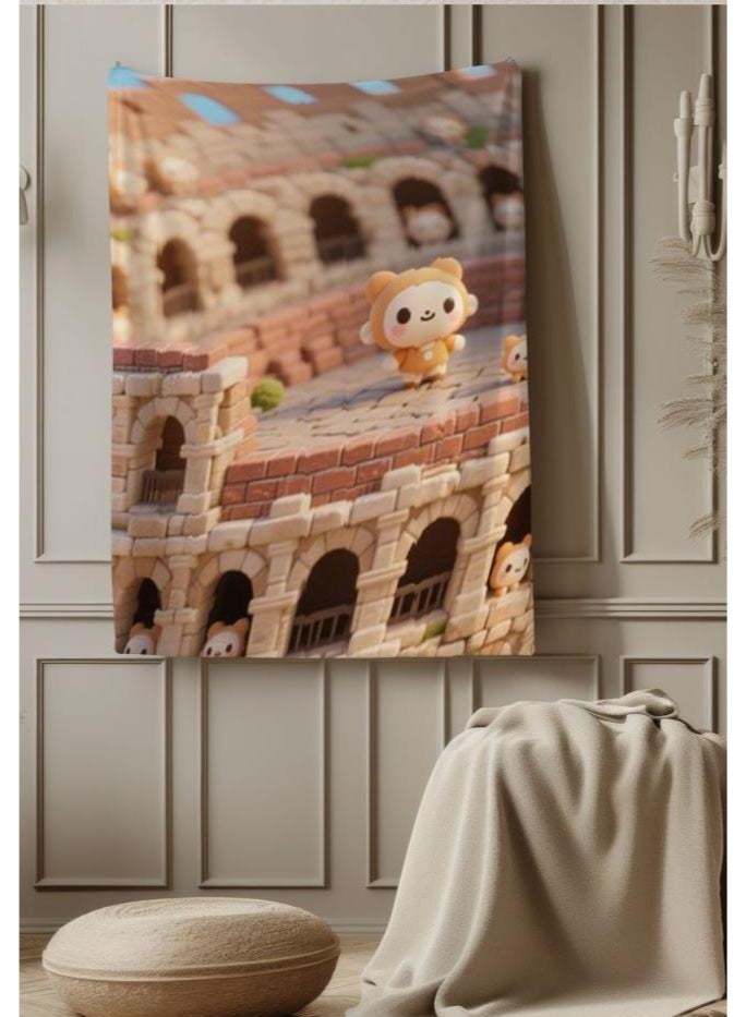 general Baby and children's cartoon flannel thin blanket (warm and comfortable, suitable for sleep, game use) 70cm*100cm - Image 2