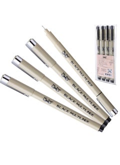 Black Fineliners, 0.25Mm, 4 Pack, Bible Pens No Bleed, Fine Tip, Ultra Fine, Black Art Pens