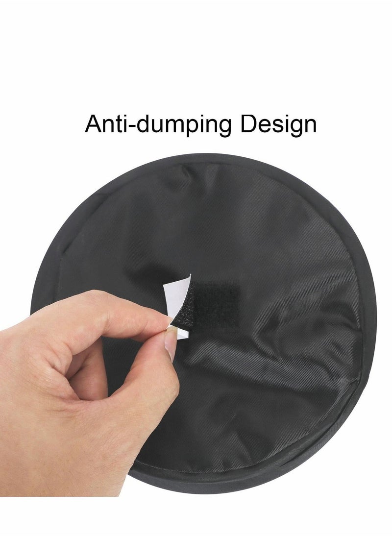 Y&D 2PCS Collapsible Pop Up Car Trash Can, Camping Universal Traveling Portable Garbage Bin Waste Basket  with 2 Seat Hook for to Organize Black  - Image 5