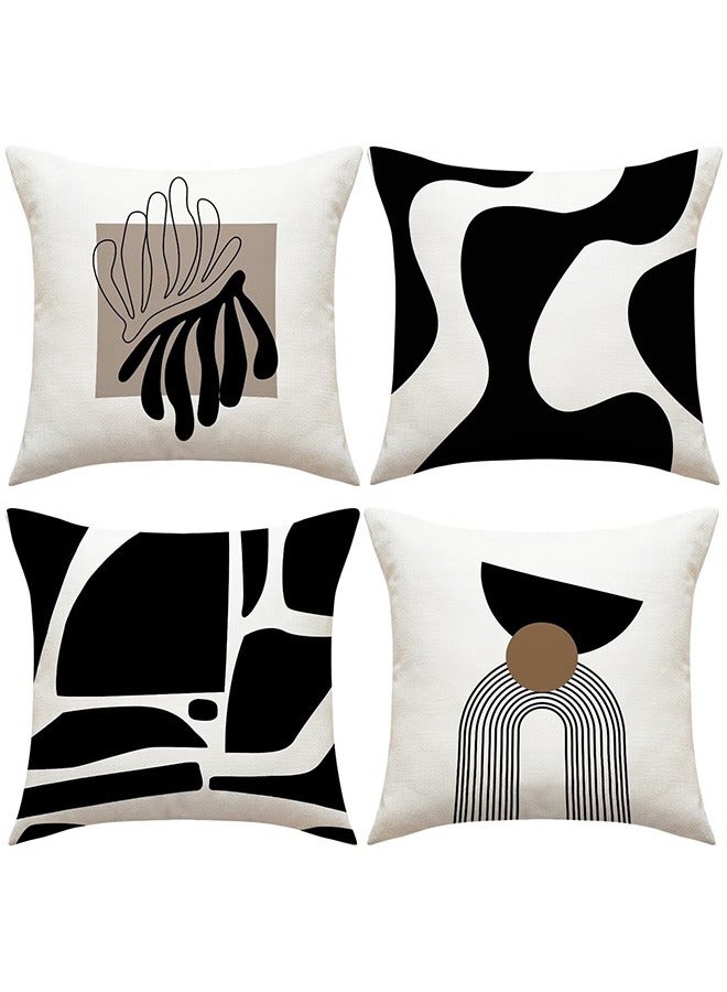 Bukela Pillow Covers Set of 4, Throw Pillow Cover, Modern style Cushion Covers 45cm x 45cm,For Living Room Sofa Couch Bed Pillowcases 18x18 inches（Double sided pattern） - Image 1