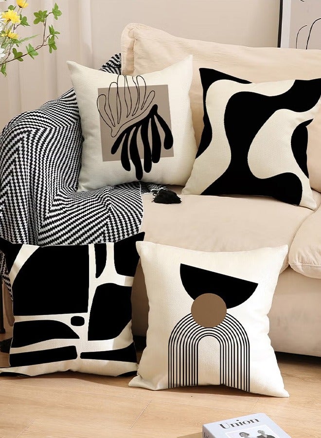 Bukela Pillow Covers Set of 4, Throw Pillow Cover, Modern style Cushion Covers 45cm x 45cm,For Living Room Sofa Couch Bed Pillowcases 18x18 inches（Double sided pattern） - Image 2