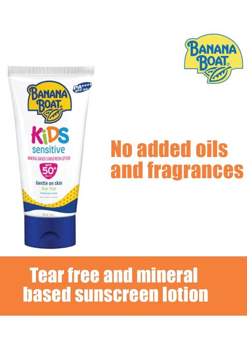 Kids Sensitive Tear - Free Mineral Based Sunscreen Lotion SPF 50+ PA++++ 90ml
