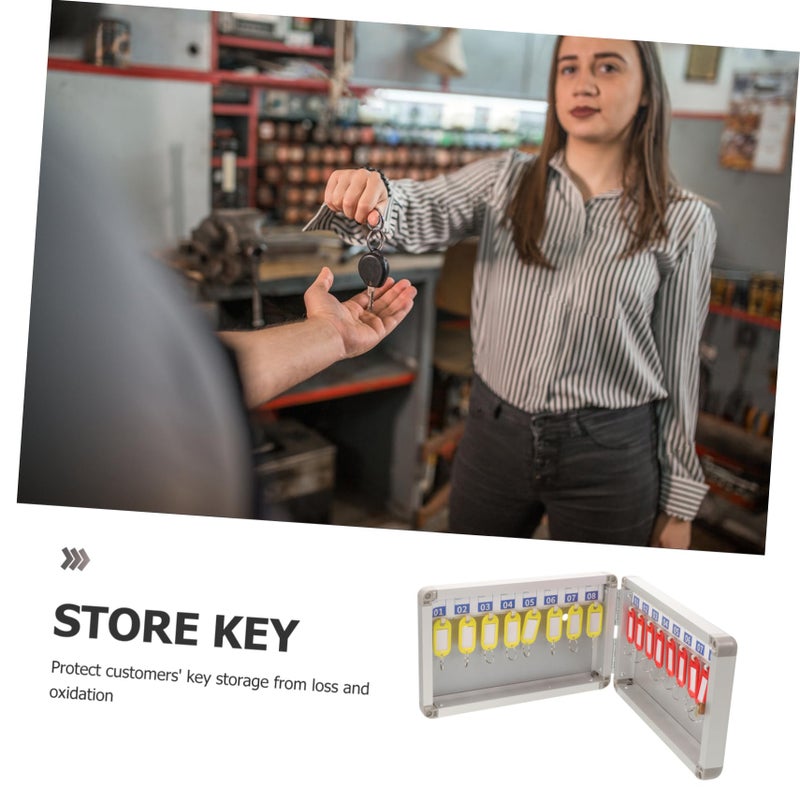 Wall Mounted Key Cabinet Lock Box Manual Code Lock Large Capacity Key Storage For Home Office - Image 4
