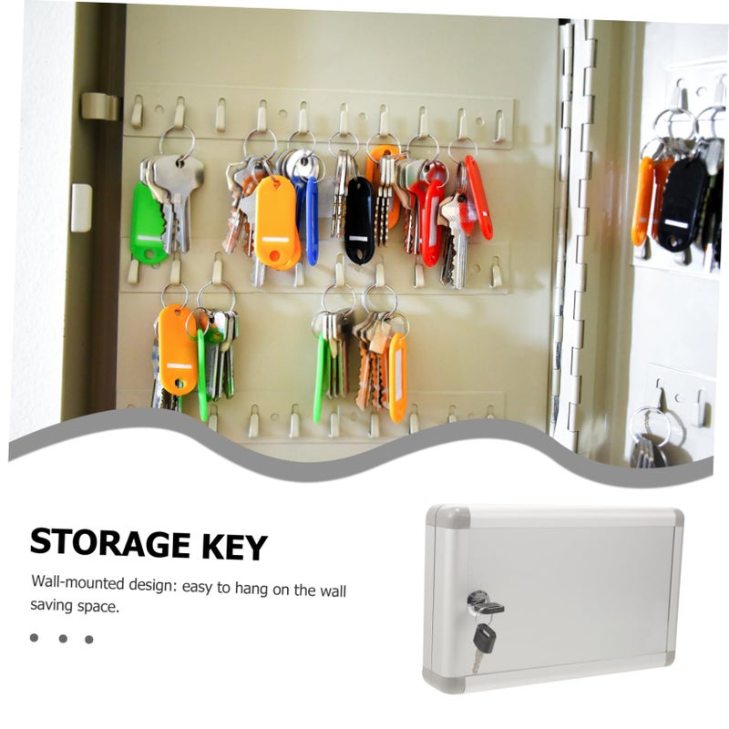 Wall Mounted Key Cabinet Lock Box Manual Code Lock Large Capacity Key Storage For Home Office - Image 5