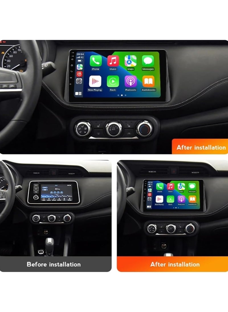 Android Car Stereo Screen For Nissan Kicks 2017-2020 With Apple Carplay Android Auto Wireless 4GB RAM 32GB ROM WiFi DSP Radio Bluetooth HD Camera Included Fast Interface Octa-Core Processor