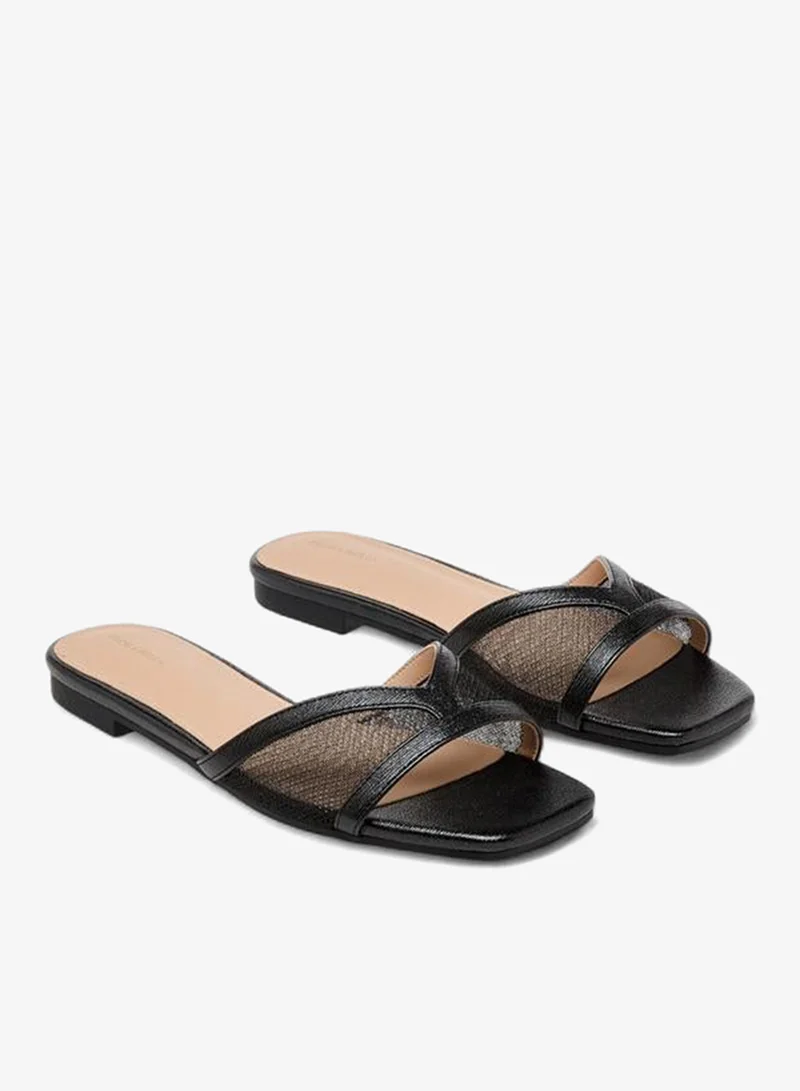 Flora Bella By Shoexpress Flora Bella Women Mesh Panel Slide Sandals