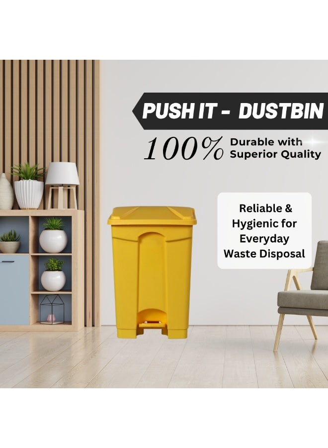 SNH Dustbin | Waste Bin | Trash Bin with Foot Pedal | Garbage Can with Push Lid | Step On Waste Disposal Bin for Kitchen, Bathroom, Office & Outdoor Use | Weather Proof Waste Bin with Secure Lid | Durable Plastic Trash Container | Comes with Extra Hinge Pins - Image 4