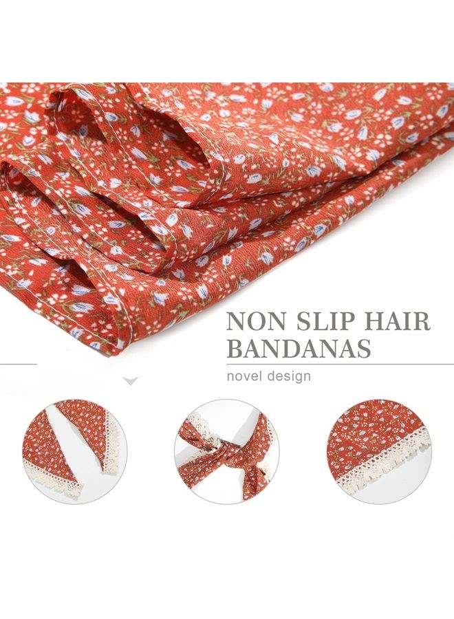 Bandana Headband Chiffon Scarf Headbands - Hair Bandana Floral Hair Kerchief Print Hair Scarves Kerchief for Women