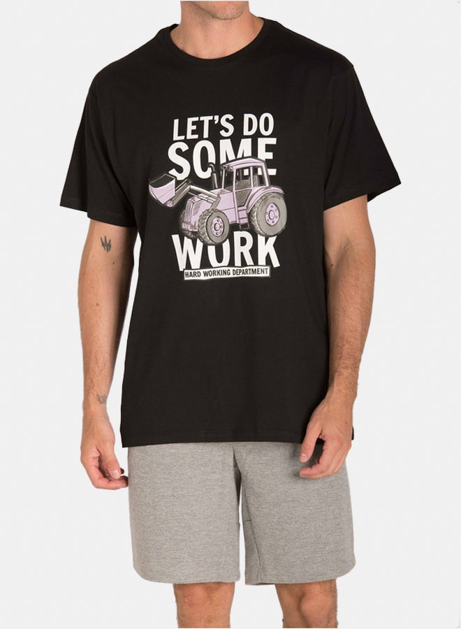 ماركو برجامو تي شيرت بطبعة شاحنة. - Image 1