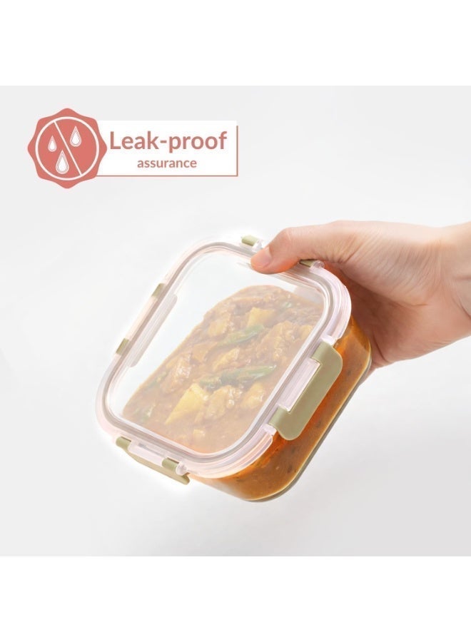 3-Piece Airtight Food Storage Container Set – Leak-Resistant Locking Lids – Food Grade Plastic – Sizes 17 cm, 14 cm & 12 cm - Image 4