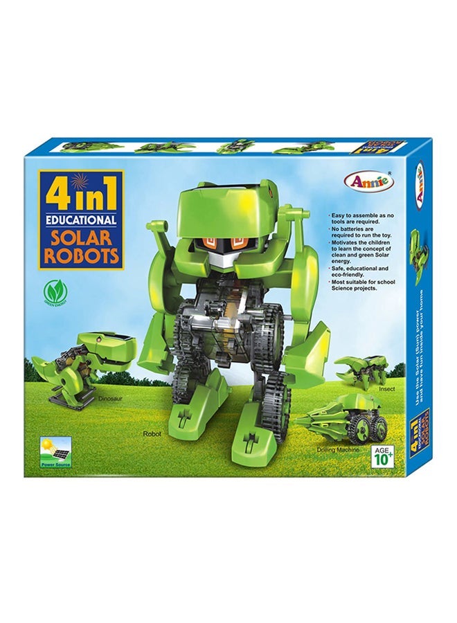 NIBEMINENT 4-In-1 Transforming Solar Powered Robot Kit 24x18.5x6.5cm - Image 1