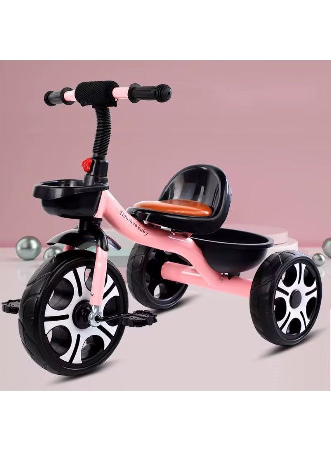 Tricycle, For 2-6 Years Old, 5-in-1 Kids Bike, Foldable, Adjustable Handle/Seat Height, Strained Bike, Children's Bicycle,