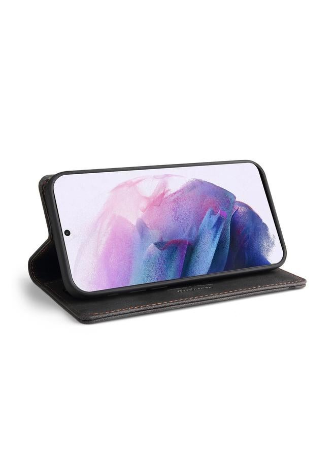 S-TOP Case For Samsung Galaxy S21 FE 5G Skin Feel Anti-theft Brush Horizontal Flip Leather Case with Holder - Image 5