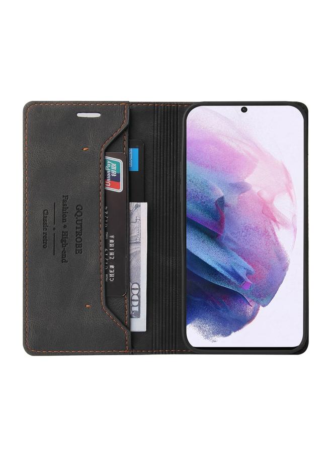 S-TOP Case For Samsung Galaxy S21 FE 5G Skin Feel Anti-theft Brush Horizontal Flip Leather Case with Holder - Image 4