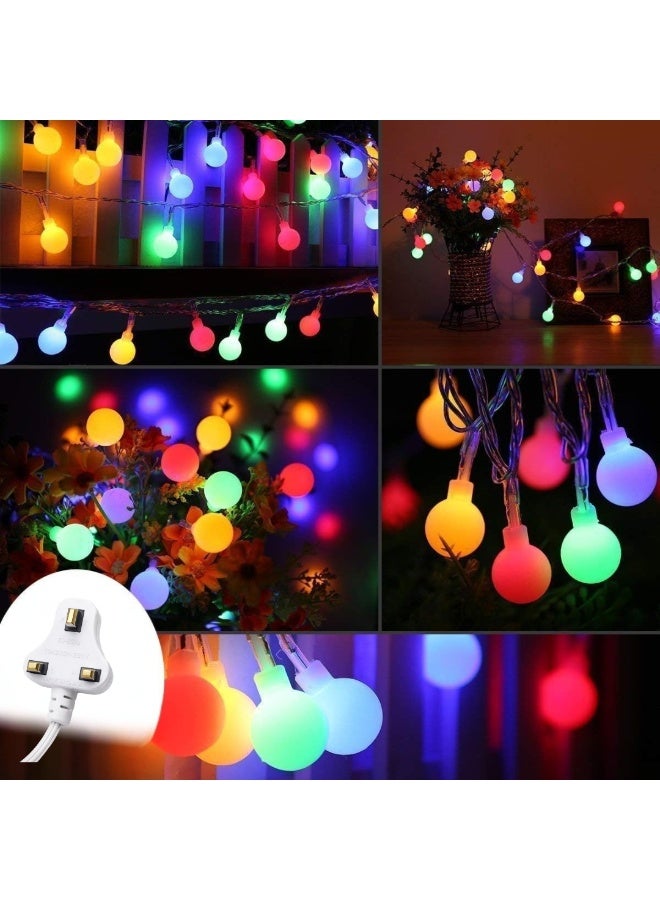 طلال أضواء سلسلة LED بيضاء دافئة ومتعددة الألوان، أضواء زينة ثنائية اللون بسلك أسود، مصابيح LED صغيرة ساطعة لتزيين المنزل، غرف النوم، والمناسبات، والاحتفالات، والديكورات الداخلية والخارجية، بما في ذلك حفلات الزفاف، والحفلات، والمناسبات المنزلية. - Image 1