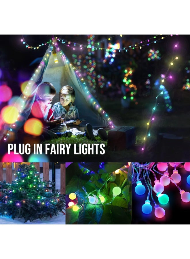 طلال أضواء سلسلة LED بيضاء دافئة ومتعددة الألوان، أضواء زينة ثنائية اللون بسلك أسود، مصابيح LED صغيرة ساطعة لتزيين المنزل، غرف النوم، والمناسبات، والاحتفالات، والديكورات الداخلية والخارجية، بما في ذلك حفلات الزفاف، والحفلات، والمناسبات المنزلية. - Image 3