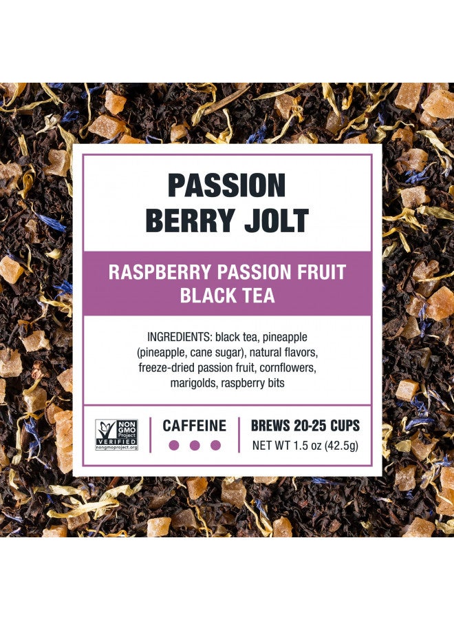 Tiesta Tea Tiesta Tea - Passion Berry Jolt, Raspberry Passion Fruit Black Tea, Loose Leaf, Up to 25 Cups, Make Hot or Iced, Caffeinated, 1.5 Ounce Resealable Pouch  - Image 2