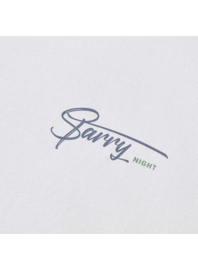 Semir Men's Short-sleeve T-shirt, Summer , Letter Print Undershirt, Commuter Top, White T-shirt - Image 3