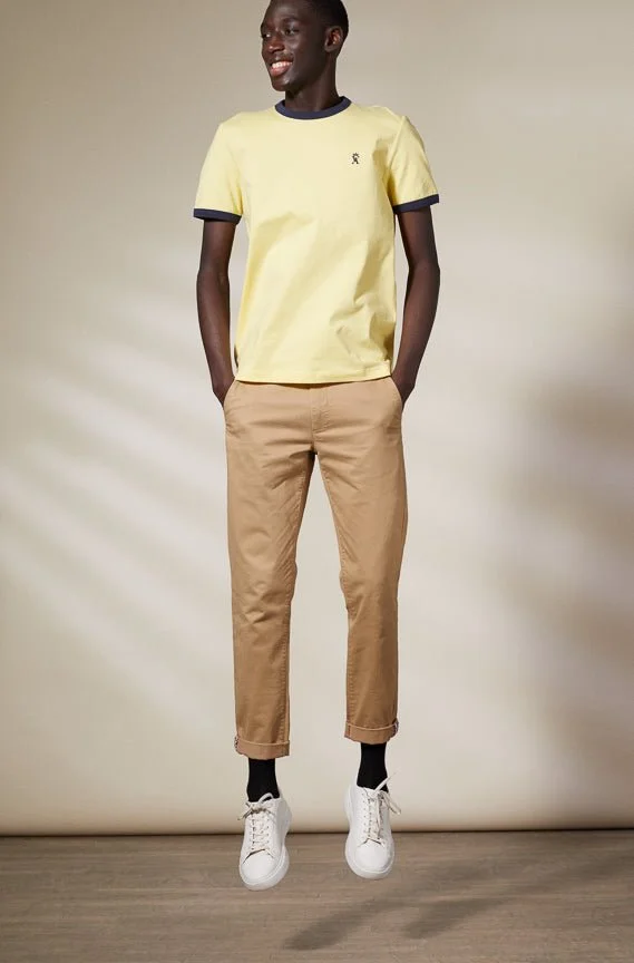 Vicomte A. Tibot Light Yellow T-Shirt 100% Cotton