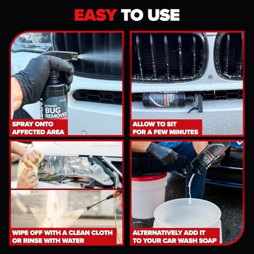 Carfidant Bug Remover Heavy Duty Spray - Cars Exterior Cleaner - Easily and Powerful Clean Bug Splatter, Bird Poop From Paint, Plastic, Rubber, Metal, Chrome, Glass - 18 fl. oz. - Image 5