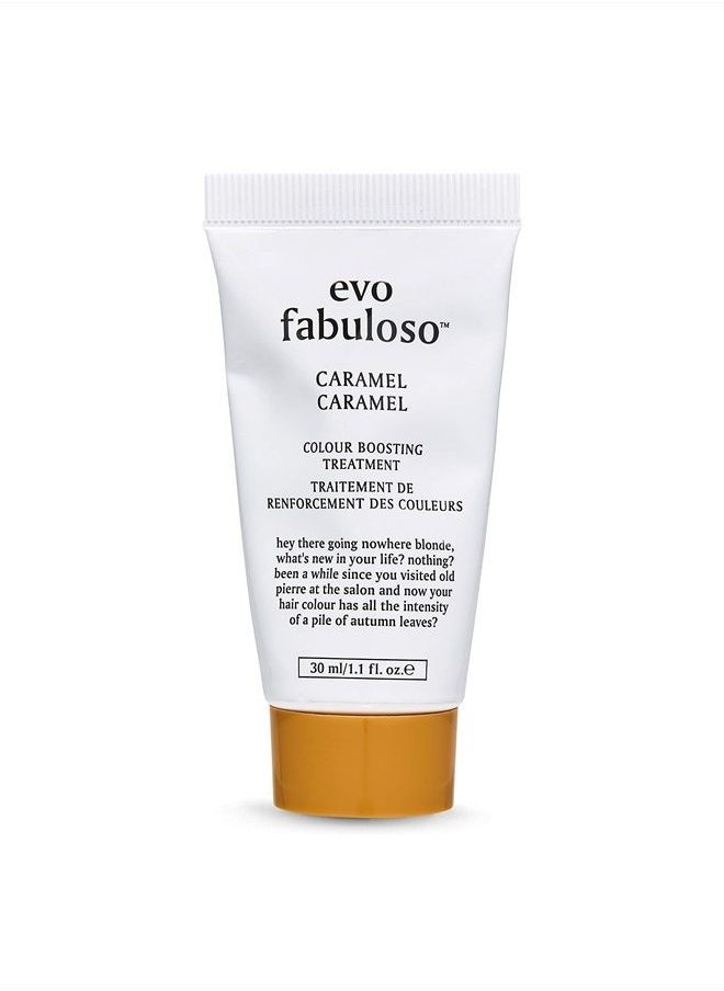 EVO Fabuloso - Caramel Color Boosting Treatment - Color Care Conditioner for Color-Treated Hair - Helps Maintain Color Depth, Tone & Shine - Travel Size, 30ml / 1.01fl.oz  - Image 1