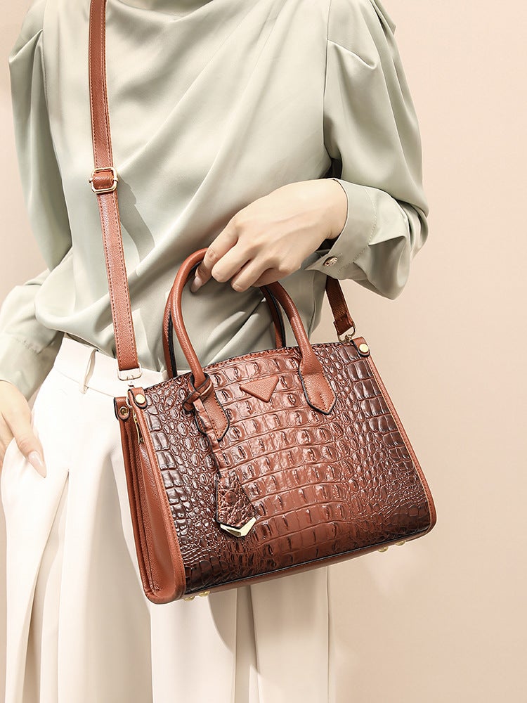 New Portable Large Capacity Tote Bag Fashion Crocodile Pattern Crossbody Bag Mother'S Day Gift - Image 4
