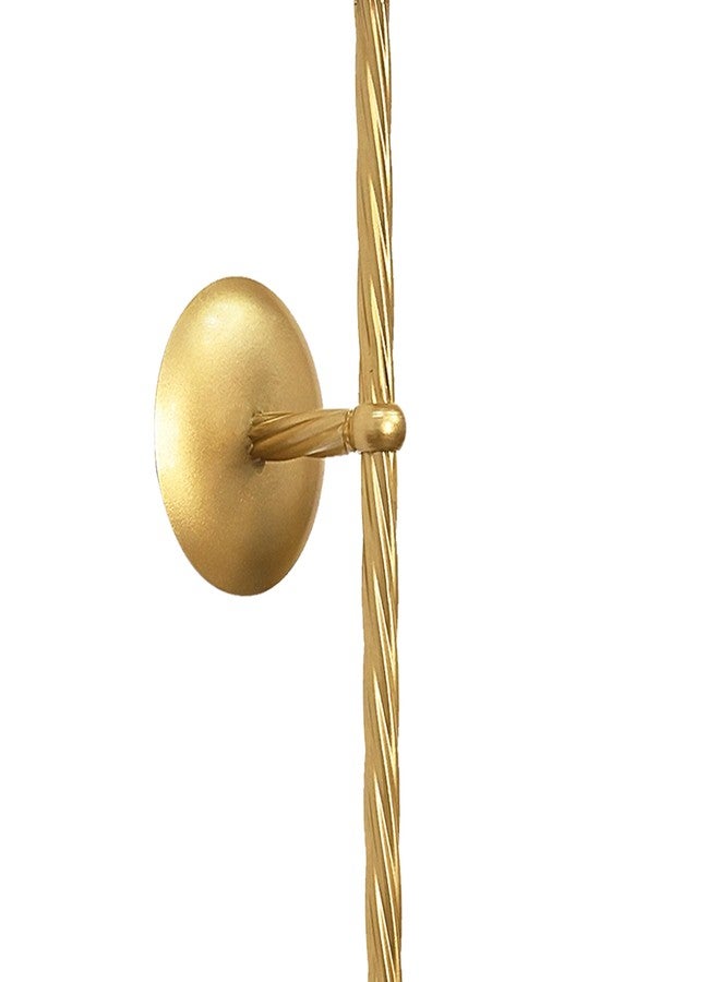 Remenna Large Twised Pillar Wall Sconce Set of 2 Hanging Wall Mounted Candle Sconces Holder, Metal Wall Sconces Decor for Bedroom Dining Room 23.5" (Gold) - Image 4