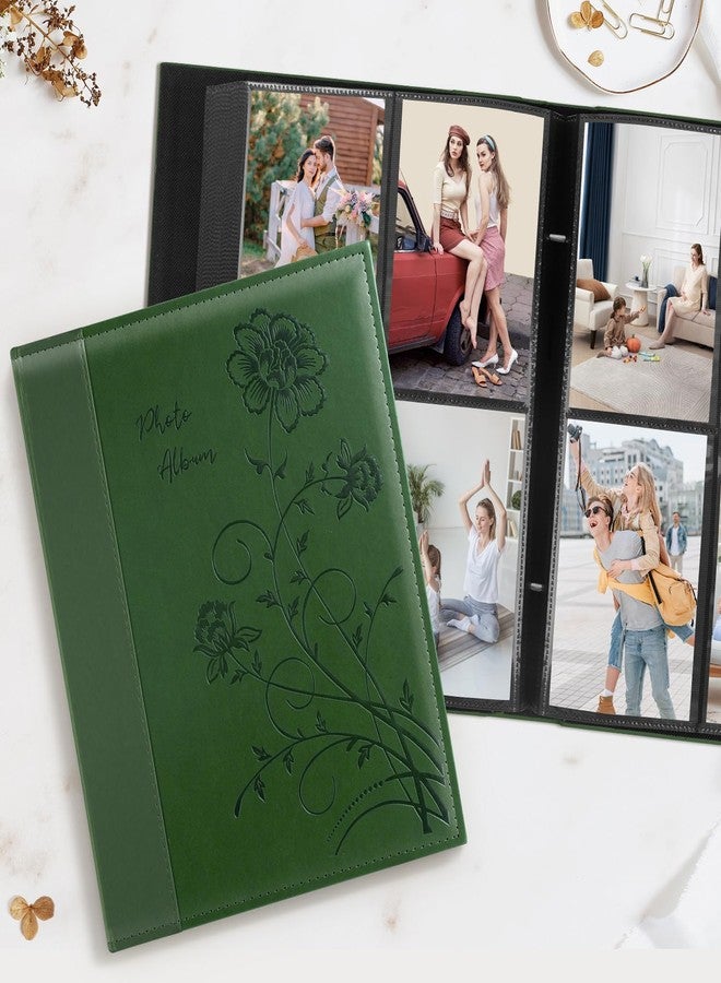 Artmag Photo Album 4x6 400 Photos, Extra Large Capacity Leather Cover Wedding Family Photo Albums Holds 400 Vertical 4x6 Photos(Dark Green) - Image 4