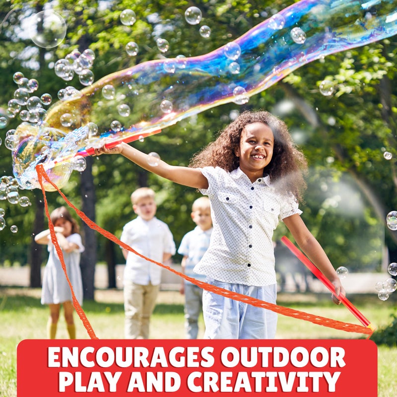 Atlasonix Giant Bubble Wand - Bubble Wands, Bubbles for Kids, Big Bubble Wand Huge Rope, 1 Pack Giant Bubble Wands + Bubble Solution Powder â€“ Makes 1 Gallon, Outdoor Summer Fun - Image 5