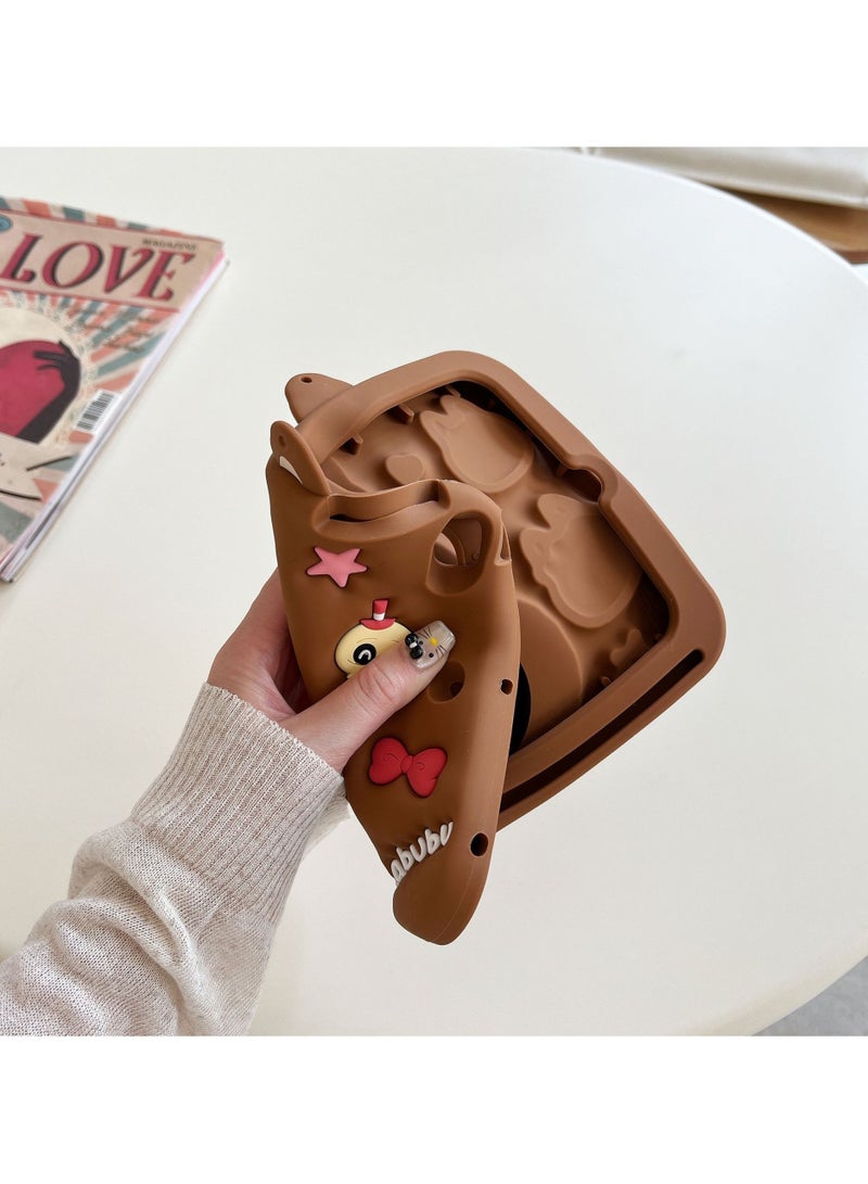 general Suitable for iPad mini1/2/3/4/5 7.9 inch Kids Silicone Case Cute Labubu Cartoon Patterns Adjustable Stand Drop-proof and impact-resistant Dirt-resistant and easy to clean - Image 4