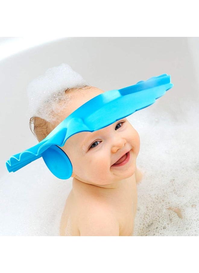 yongsheng Baby Shower Cap Bathing Cap - 3 Pcs Soft Adjustable Visor Hat Safe Shampoo Shower Bathing Protection Bath Cap for Toddler, Children (Bule+Yellow+Pink)  - Image 2