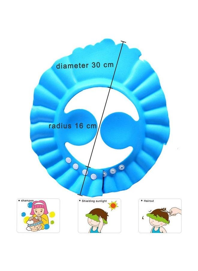 yongsheng Baby Shower Cap Bathing Cap - 3 Pcs Soft Adjustable Visor Hat Safe Shampoo Shower Bathing Protection Bath Cap for Toddler, Children (Bule+Yellow+Pink)  - Image 3