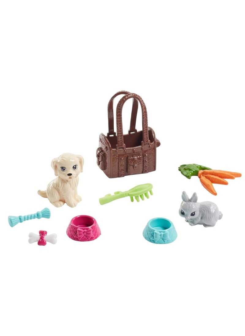 Barbie Barbie Loves Pets Doll with Puppy & Bunny Playset  - Image 2