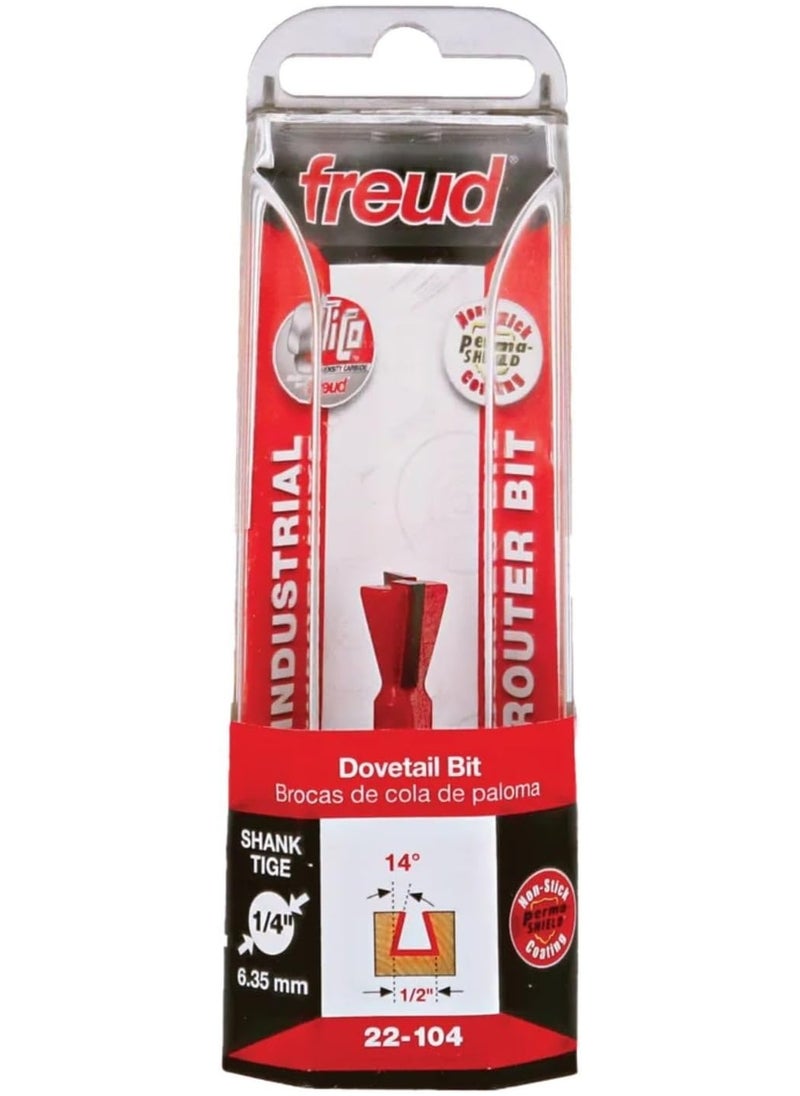 freud Freud 1/2" (dia.) Dovetail Bit with 1/4" shank, 1-7/8" overall length (22-104)  - Image 3