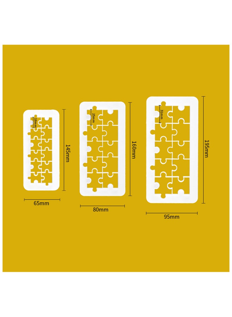 Fondant Impression Mat Texture Mat Geometric Cake Fondant Cutter Cookie Cutter Cake Decorating, Set of 9  - Image 5