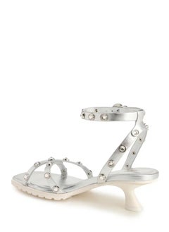 Women's Leather Kitten Slingback Sandal Bungee Closure Silver - pzsku/Z5222A33C180165E88D21Z/45/_/1694567303/cb85743d-1f1b-4bf9-9f8e-1fd71cfe2901