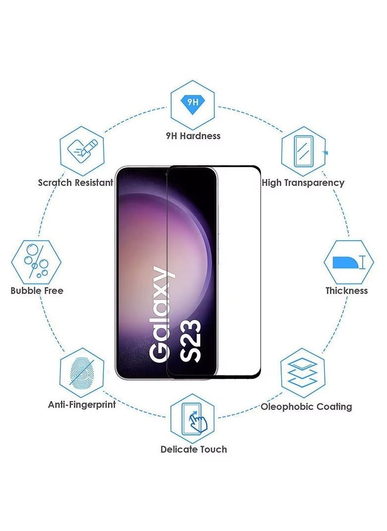 Generic One Minute Screen Protector for Samsung Galaxy S22/S23 Tempered Glass Screen Protector Full Glue Edge to Edge 9H Hardness Anti Fingerprint Scratch Resistance Glass Fingerpint work  - Image 5