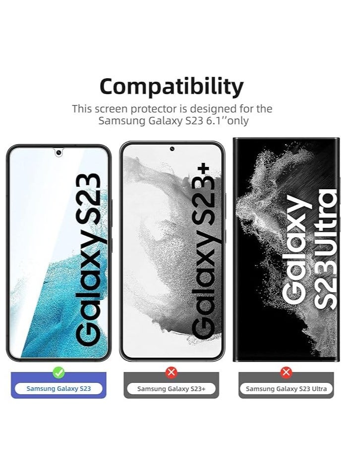 Generic One Minute Screen Protector for Samsung Galaxy S22/S23 Tempered Glass Screen Protector Full Glue Edge to Edge 9H Hardness Anti Fingerprint Scratch Resistance Glass Fingerpint work  - Image 3