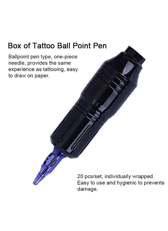 Generic - Tattoo Ball Point Pen Cartridge Integrated Bollpoint Pen Tattoo Artist Painting Practice Tools Suitable for Most Tattoo Machines - Image 1