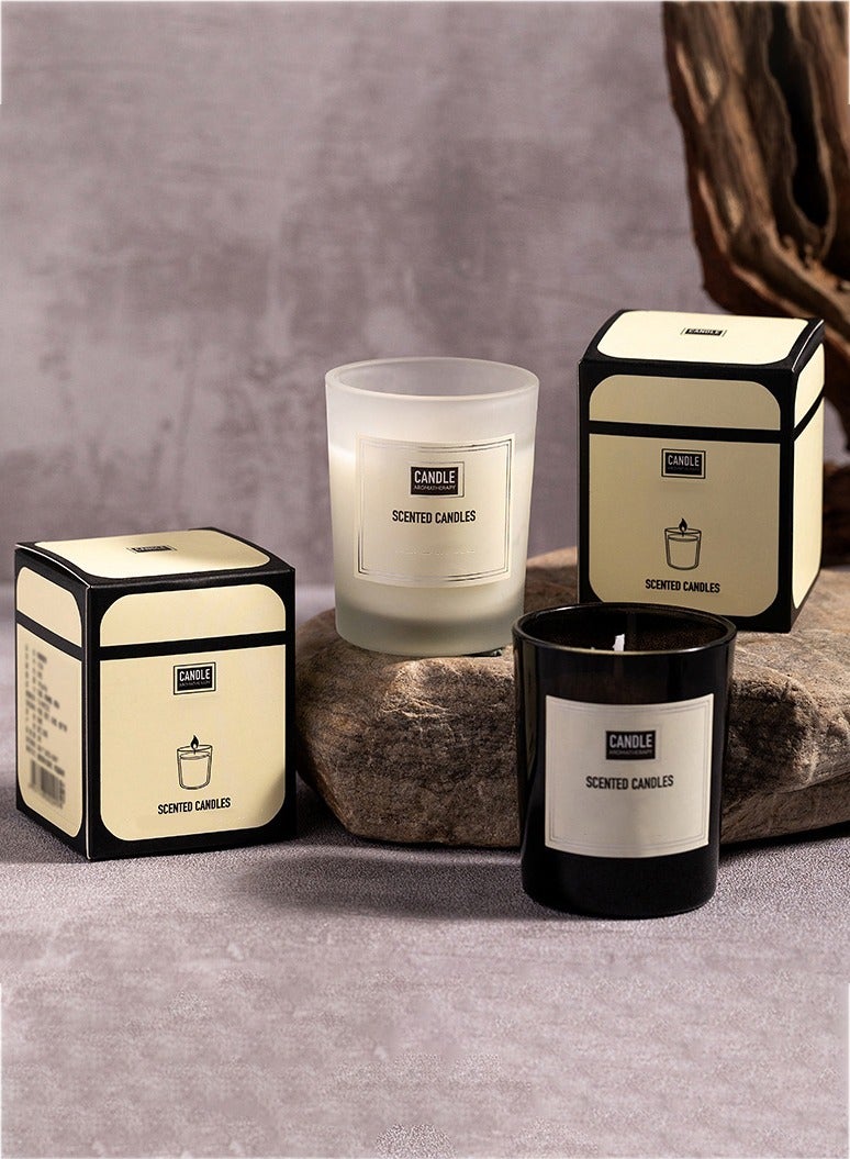 عبوة من 2 شمعة معطرة كريستال أسود/أبيض - Image 3