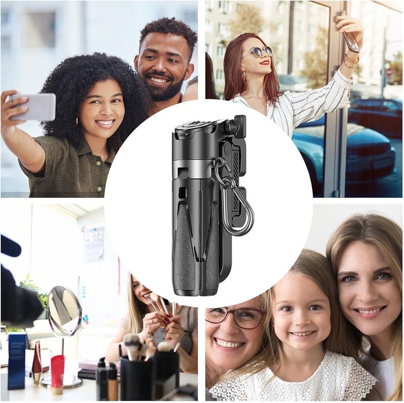 Compact Foldable Phone Tripod Stand Adjustable Selfie Stick for Vlogging Outdoor Shots - Image 5
