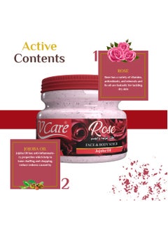 VCare Vcare Face and Body Scrub 500ml| Rose and Jojoba Gentle Exfoliation for Smooth Skin  - Image 4