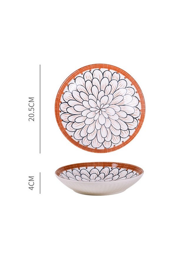 OLWICK أطباق عشاء سيراميك OLWICK®، 8 بوصات، أطباق دائرية للمطبخ للحلويات، المقبلات، المعكرونة، السلطة، السندويشات، آمنة للاستخدام في الميكروويف وغسالة الصحون، مجموعة من 2 - Image 3