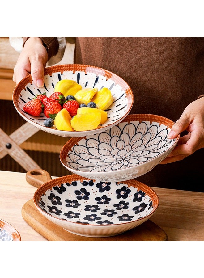 OLWICK أطباق عشاء سيراميك OLWICK®، 8 بوصات، أطباق دائرية للمطبخ للحلويات، المقبلات، المعكرونة، السلطة، السندويشات، آمنة للاستخدام في الميكروويف وغسالة الصحون، مجموعة من 2 - Image 2