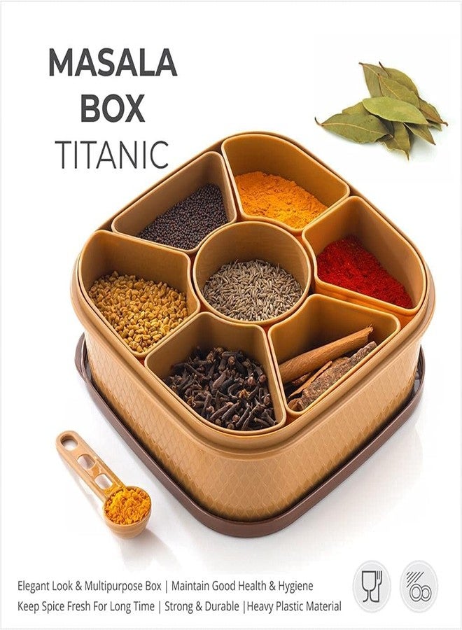 DJD Section Heavy Duty Plastic Masala Box for Kitchen 700ml (Multicolor) - Image 3