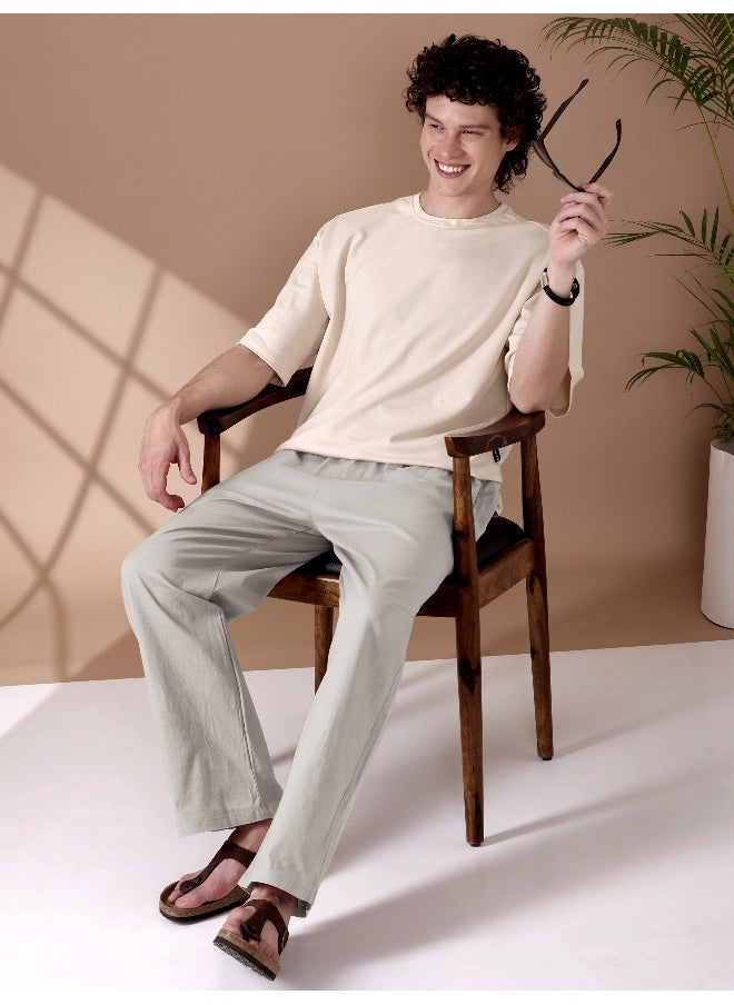 Beyoung BEYOUNG Light Grey Loose-fit Pyjamas  - Image 5